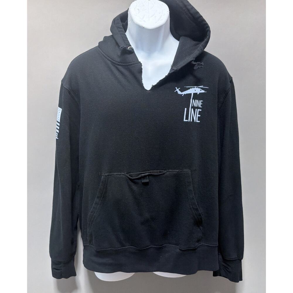 Nine Line XL Black Fleece Hoodie Stomp My Flag Stomp Your A** America Patriotic